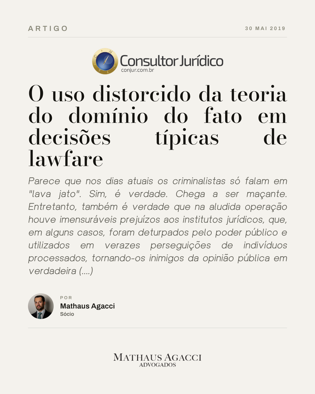 O uso distorcido da teoria do domínio do fato em decisões típicas de 